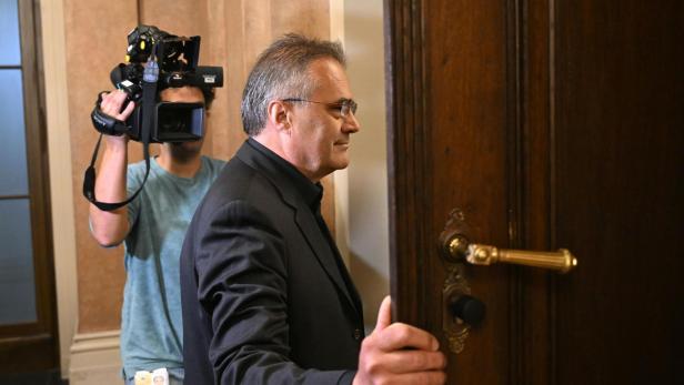 Prozess gegen Ex-BVT-Chefinspektor Egisto Ott am Mittwoch, 20. Mai 2026, im großen Schwurgerichtssaal des Straflandesgerichts in Wien.