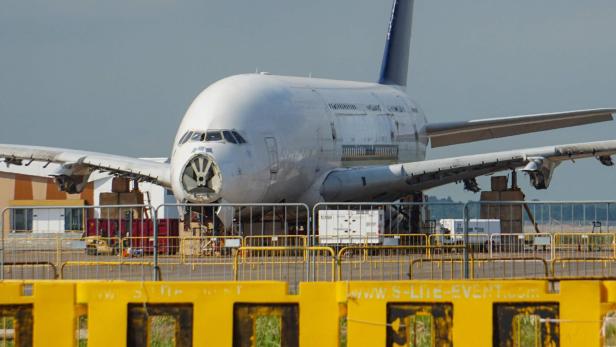 Ein stillgelegter Airbus A380