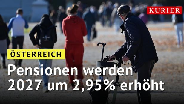 Pensionen steigen 2027 unter Inflation