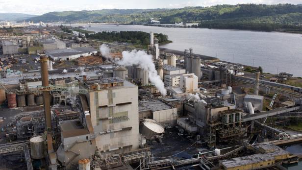 Aftermath of a chemical tank rupture at the Nippon Dynawave Packaging pulp and paper mill in Longview