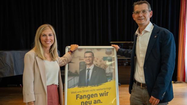 ÖVP-Spitzenteam mit Bgm. Peter Teix und Stefanie Tomrle.