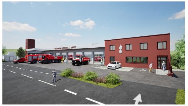 So soll der Neubau der Feuerwehr Gloggnitz-Stadt aussehen. 4,7 Millionen Euro sind für den Neubau veranschlagt.