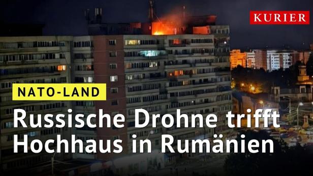 Russische Drohne trifft Hochhaus in Rumänien
