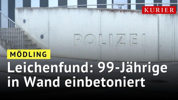 Leichenfund in Mödling: 99‑Jährige in Wand einbetoniert
