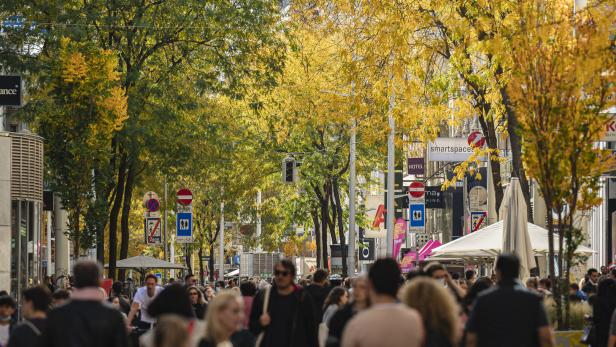 Herbststimmung auf der Mariahilfer Straße