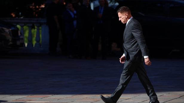 U.S. billionaire venture capitalist Peter Thiel leaves after a meeting with Argentina's President Javier Milei