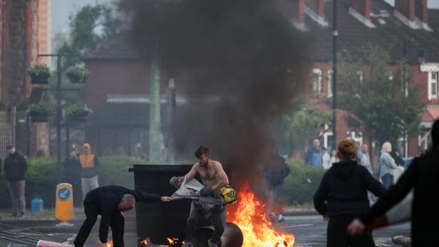 Protest after a June 8 knife attack left a man seriously injured and prompted police to declare a critical incident, in Belfast