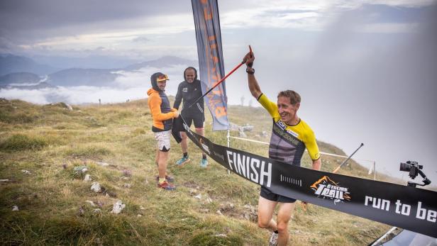 Zieleinlauf am Berg beim Ötscher Trail