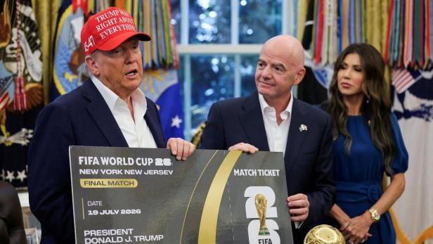 FILE PHOTO: U.S. President Trump makes an announcement on 2026 FIFA World Cup, at the White House