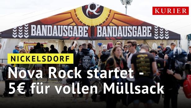 Nova Rock beginnt: Fünf Euro Gutschein für volle Müllsäcke