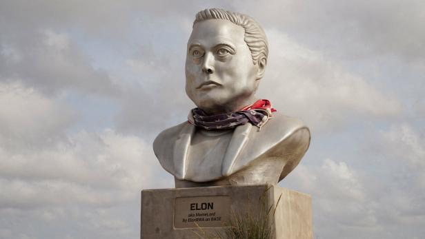 FILE PHOTO: Elon Musk bust in Brownsville