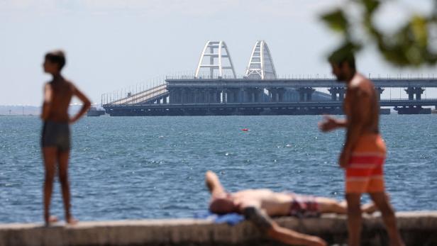FILE PHOTO: Crimea bridge damaged following alleged attack