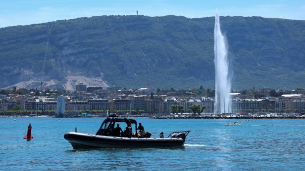 Preparations ahead of a protest against the upcoming G7 summit in Evian-les-Bains in France, in Geneva