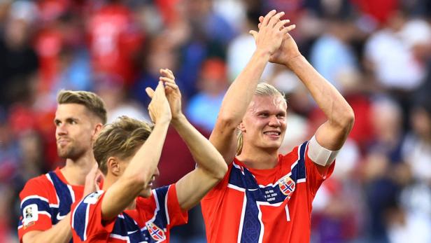 Norwegen und Haaland feiern