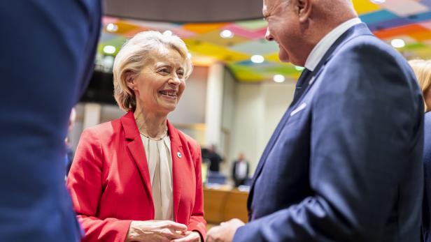 ++ HANDOUT ++ BUNDESKANZLER STOCKER IN BRÜSSEL: EU-SONDERGIPFEL - VON DER LEYEN / STOCKER