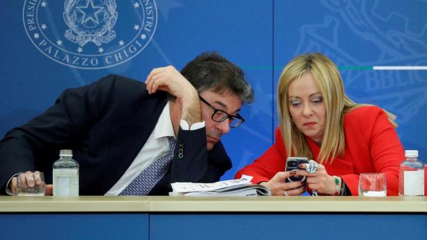 FILE PHOTO: Italian PM Meloni holds news conference in Rome