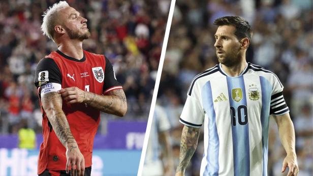 Vergleich der Starspieler: Marko Arnautovic (li.) und Lionel Messi
