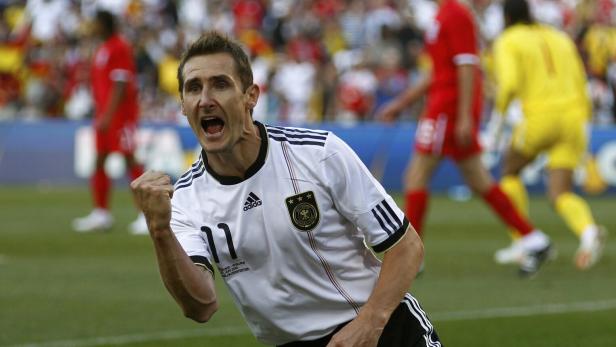 Klose jubelte bei Weltmeisterschaften 16 Mal