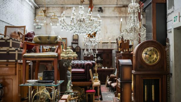 Furniture on flea market, Germany