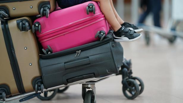 Reisende am Hamburger Flughafen