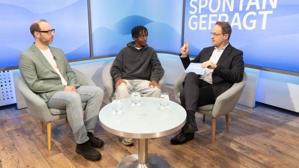Dipl. Ing. Fabian Fischer von der ÖAW, Pop-Rapper BAC und Markus Hengstschläger