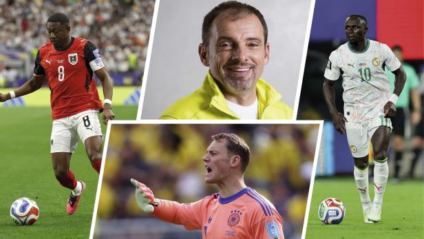 Christian Fink mit einer kleinen Auswahl seiner Patienten: David Alaba, Manuel Neuer, Sadio Mane