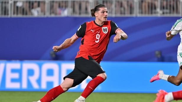 Marcel Sabitzer sprintet im Spiel gegen Algerien