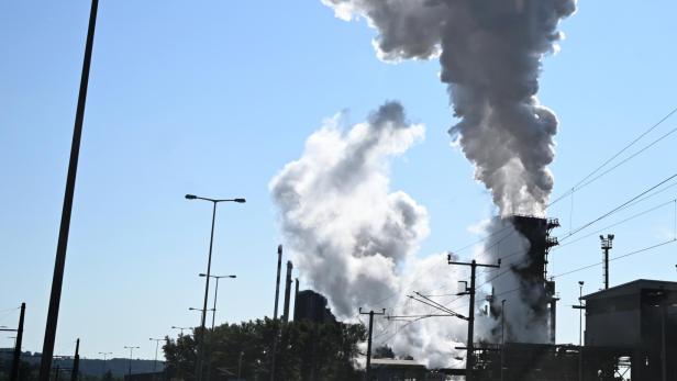 Treibhausgasemissionen in einem Industriegebiet
