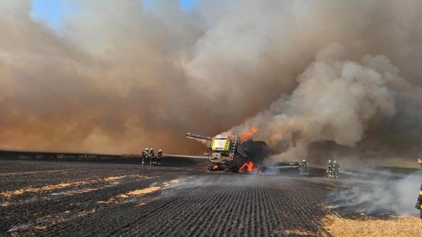 Mähdrescherbrand Lassee