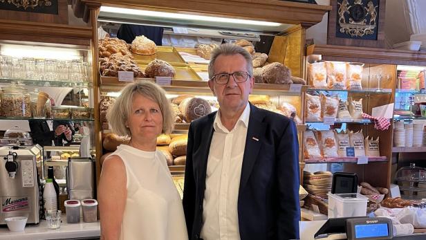 Bäckerei-Chefin Hartner und WK-Obmann Pilz.