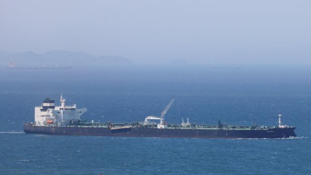 FILE PHOTO: Crude tanker ODESSA carrying UAE crude after passing through the Strait of Hormuz