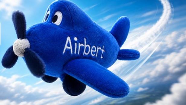 Blauer Plüsch-Flieger.