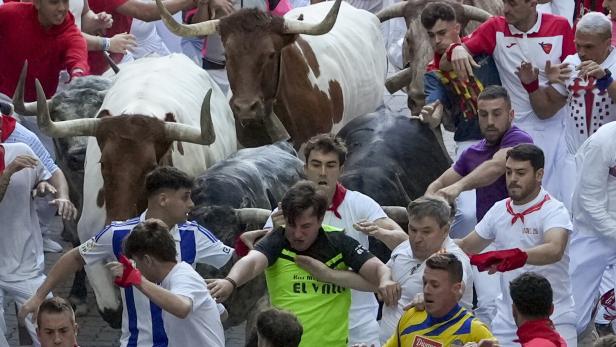 Running of the Bulls at Pamplona's San Fermin festival