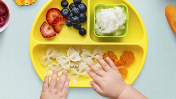 Organic food background, baby healthy meal