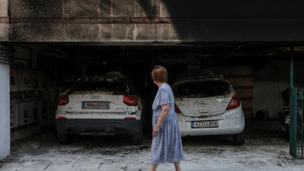 FILE PHOTO: Firebombings of homes linked to Greek governing party in Thessaloniki