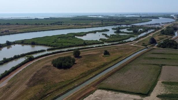 FILE PHOTO: Hot and salty: heatwave pushes sea up Italy's Po River, threatening crops