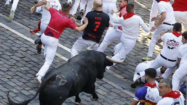 Final bull run of San Fermin 2026 in Pamplona