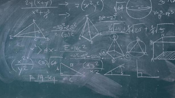 Blackboard with mathematical