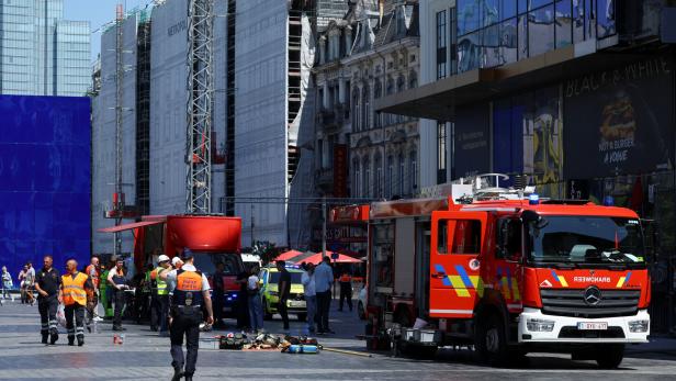 Aftermath of a fire in Brussels