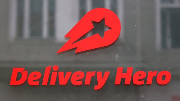 FILE PHOTO: FILE PHOTO: The Delivery Hero's logo is pictured at its headquarters in Berlin