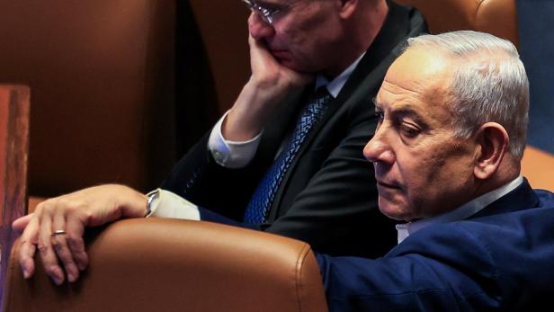 Israeli Prime Minister Benjamin Netanyahu attends a session at the Knesset, Israel's parliament, in Jerusalem