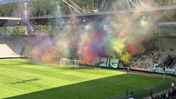 Die Fans von Chemie Leipzig reisten in Massen nach Innsbruck