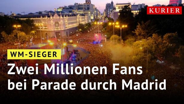 Zwei Millionen Menschen feiern Spaniens Fußball-Weltmeister