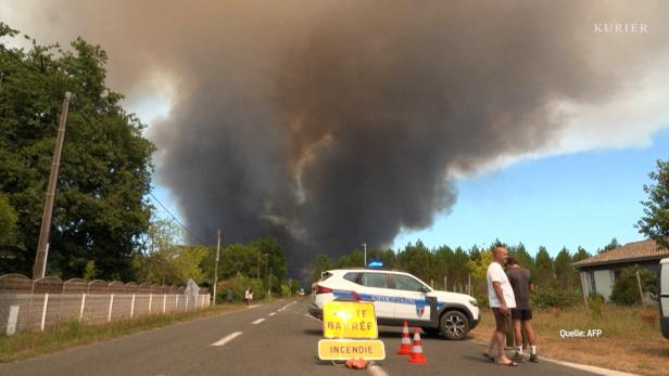 Waldbrand bei Bordeaux: Tausende Touristen evakuiert