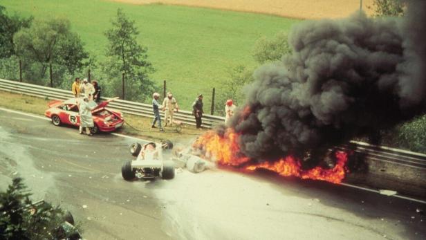 Formel 1 1976 - Unfall von Niki Lauda auf dem Nürburgring