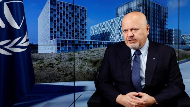 FILE PHOTO: International Criminal Court (ICC) Prosecutor Karim Khan talks during an interview with Reuters