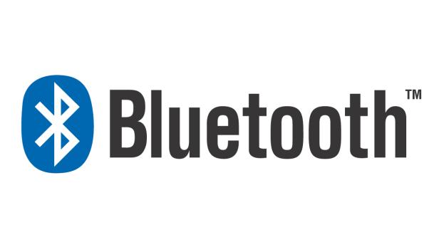 Bluetooth-Logo auf weißem Hintergrund.