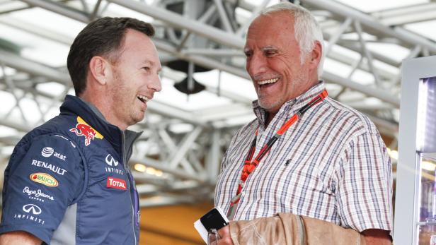Red-Bull-Boss Dietrich Mateschitz (re.) und Teamchef Christian Horner (Red Bull Racing)