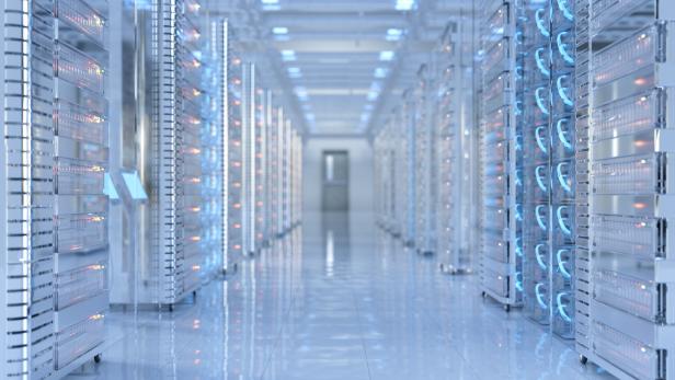 Bright server room