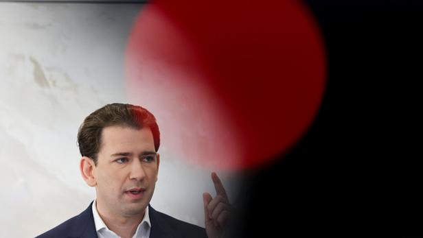 Former Chancellor Sebastian Kurz during a press conference